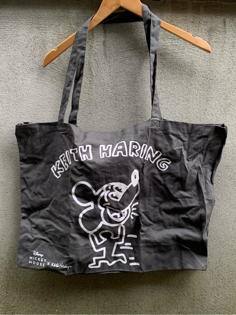 Keith Haring X Mickey Mouse X Primark Black Cotton Graphic Tote Bag Shopper